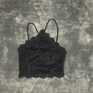 Lace black top